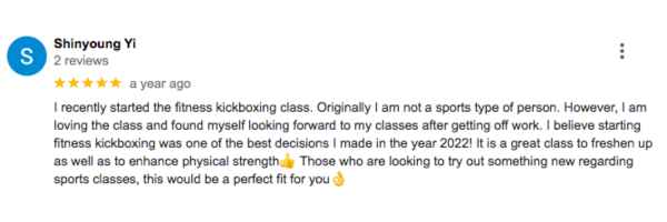 cardio kickboxing toronto google review
